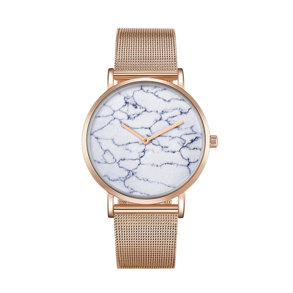 Montre quartz homme LULI 6812 cadran ambre avec un bracelet en acier