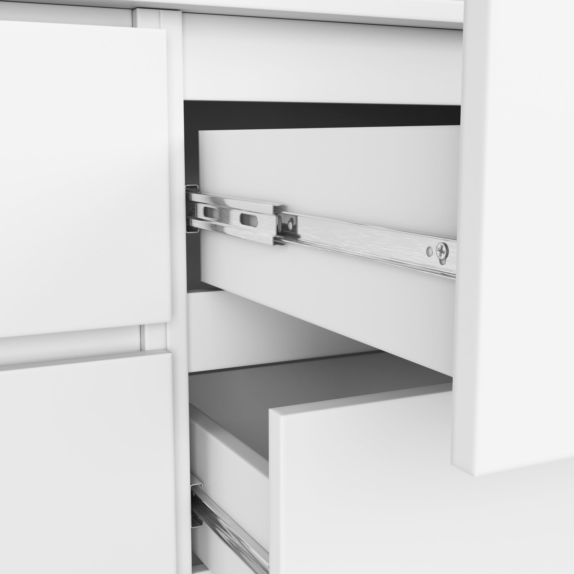 AKORD | Cassettiera K-120 con 6 (2 x 3) Cassetti | Moderna Mobiletto per Soggiorno Sala da Pranzo Camera da Letto Corridoio Bagno | Armadio Cameretta | 120x77x40 cm | Peso 43kg | Bianco
