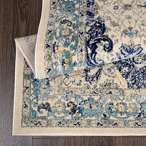 Home Dynamix Vintage Channing Runner Area Rug 26"X16'7", Distressed Ivory #TOP3