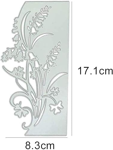 Miniatura 2 de Troqueles de metal de hojas de flores, campanas de encaje de flores de gloria, plantillas de corte de borde para álbumes de recortes, álbumes de