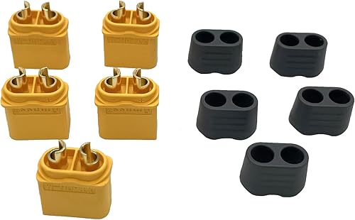 Miniatura 5 de 5 pares XT60E-F enchufe hembra XT60h XT60 XT60 macho bala conector de cable enchufe para RC FPV Lipo batería RC Quadcopter (5 pares XT60E-F)