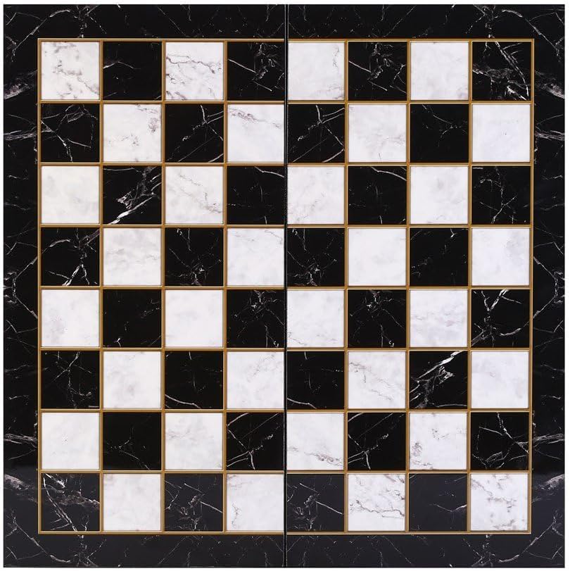Classic Chess Set for Adults,Handmade Pieces and Marble Design Folding Wooden Chess Board King 2.96 inc