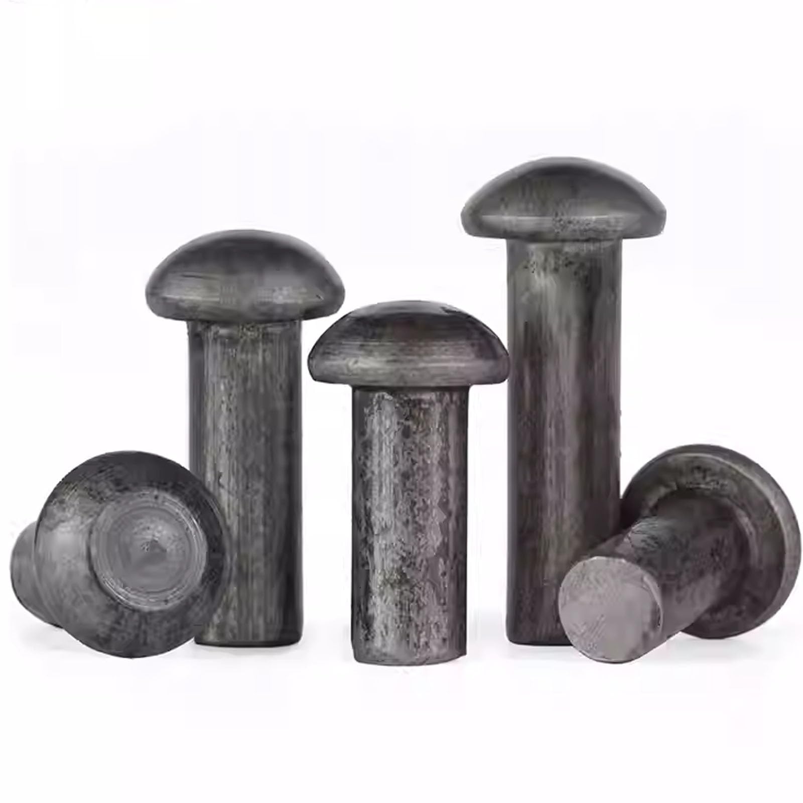 Remaches de cabeza redonda, remaches de cabeza semicircular de hierro macizo, aptos para uso industrial, paquete de 1 kg (M6*50)