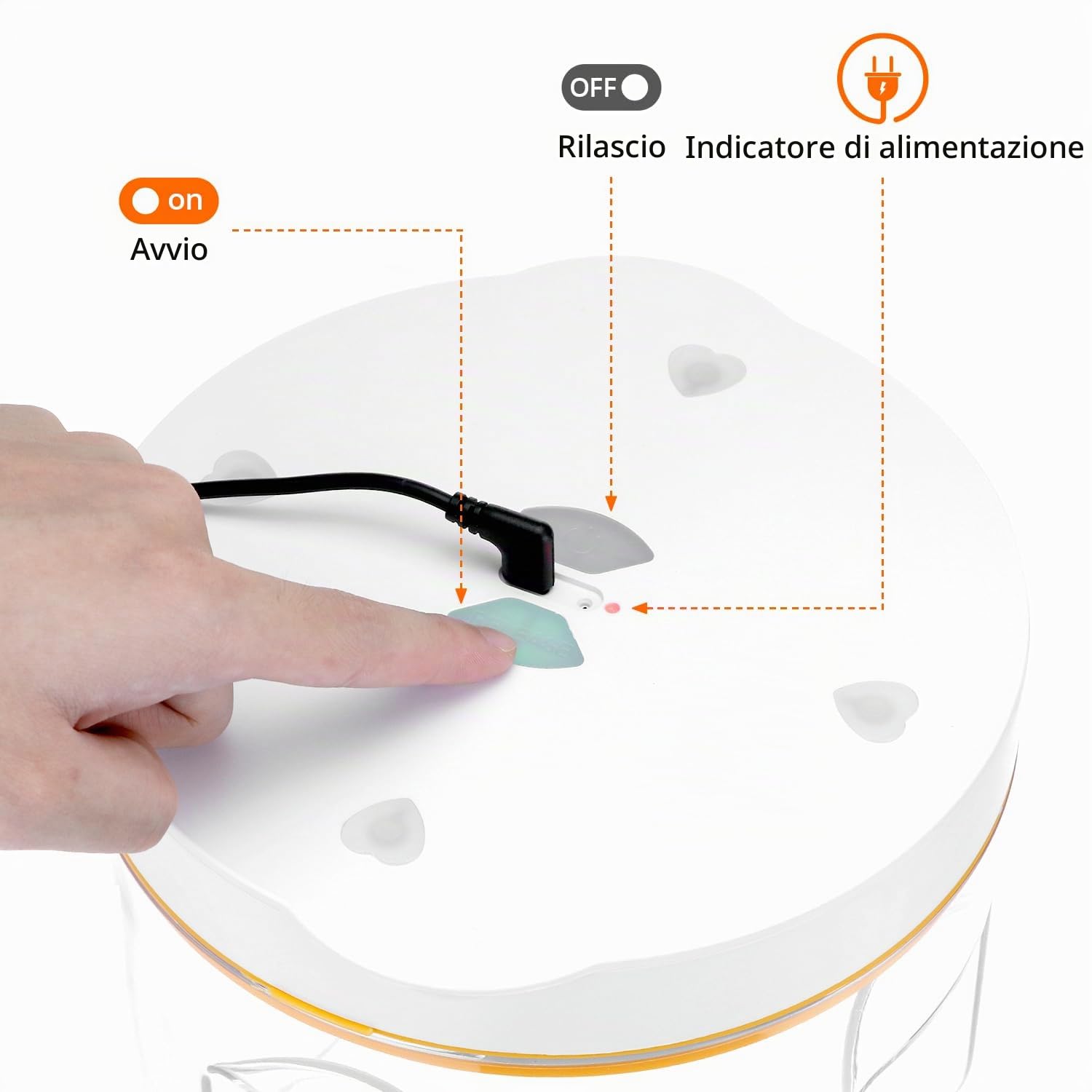 QWORK® Camera a vuoto da 95 kPa per resina epossidica – Rimozione delle bolle in circa 10 minuti (fino a 2000 ml) – Utilizzare solo con l'alimentatore originale