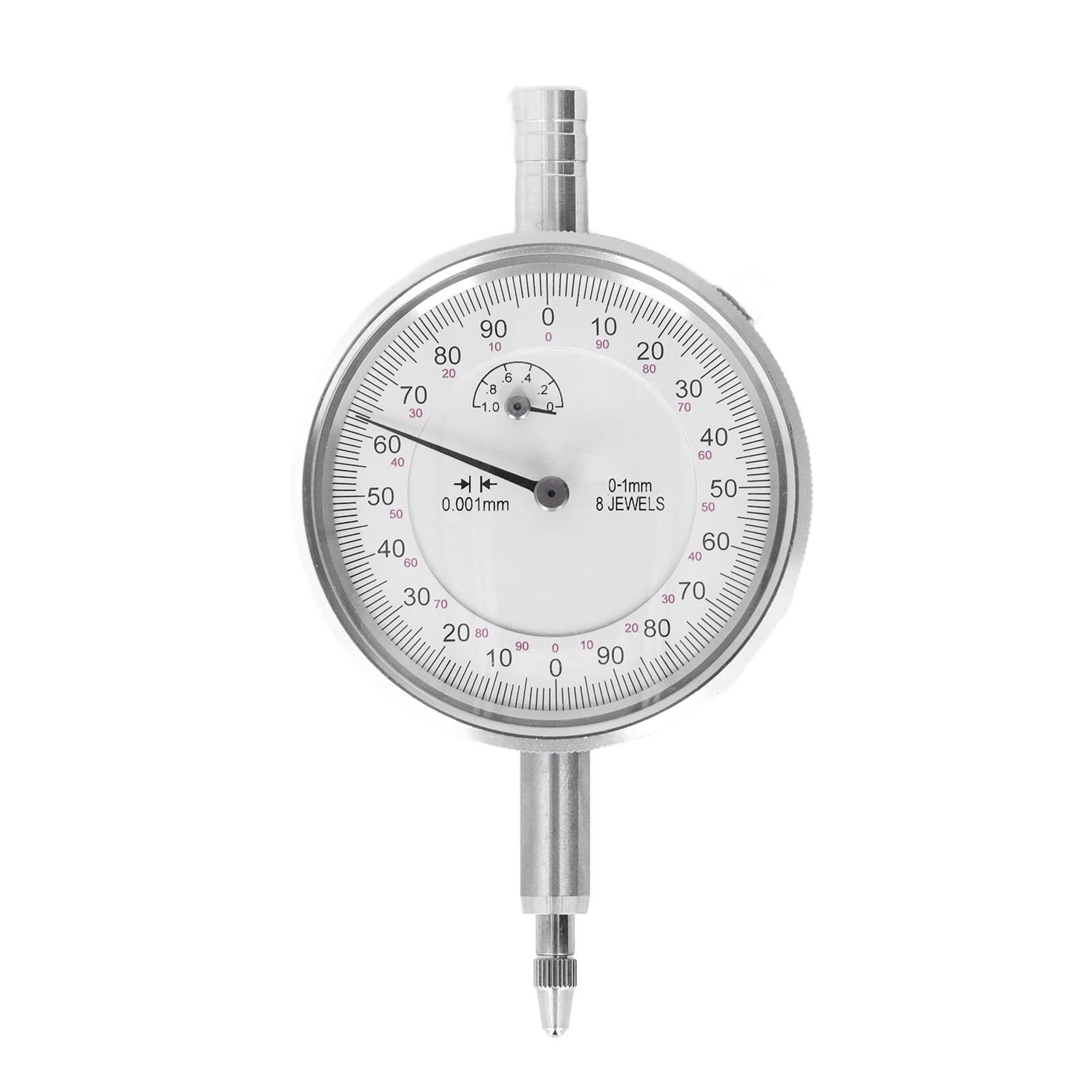 Comparatore a Quadrante, Comparatore, Set di Comparatori a Quadrante, Comparatore a Quadrante 0‑1 Mm Gamma 0,001 Mm Precisione Strumento in Lega di Alluminio Per La Misurazione