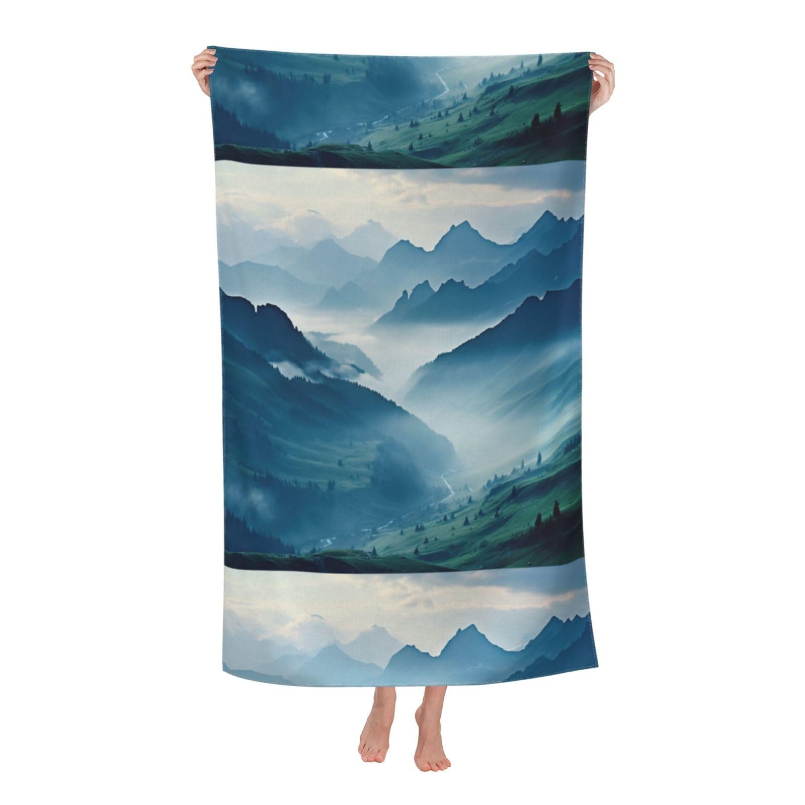 Cbaaghh Mountains Print Adult Beach Towels,Beach & Pool Towel,Beach Towels,Towels For Camping