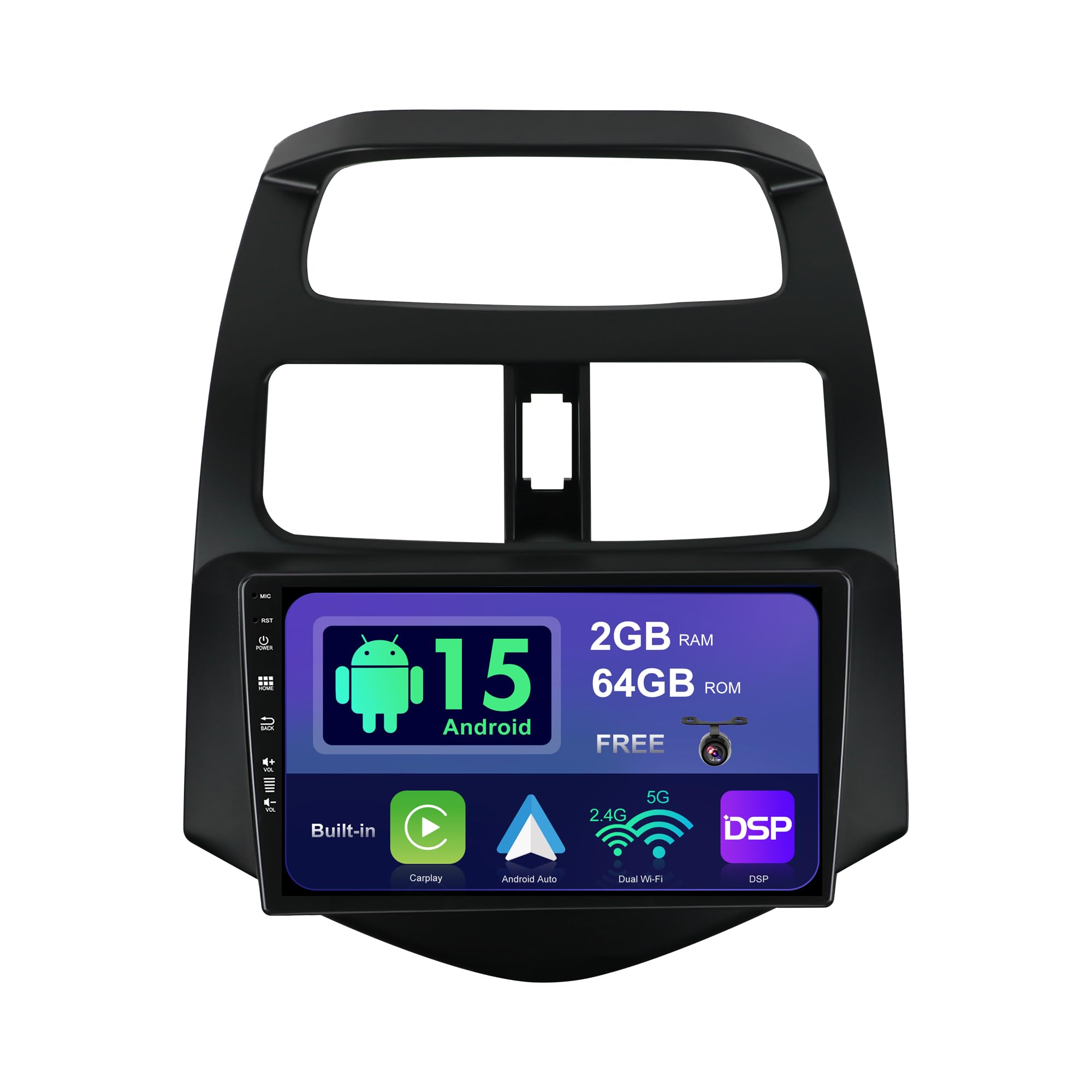 Autoradio para Chevrolet Spark M300 2009-2016 con Android 15 y pantalla de 9 pulgadas 7