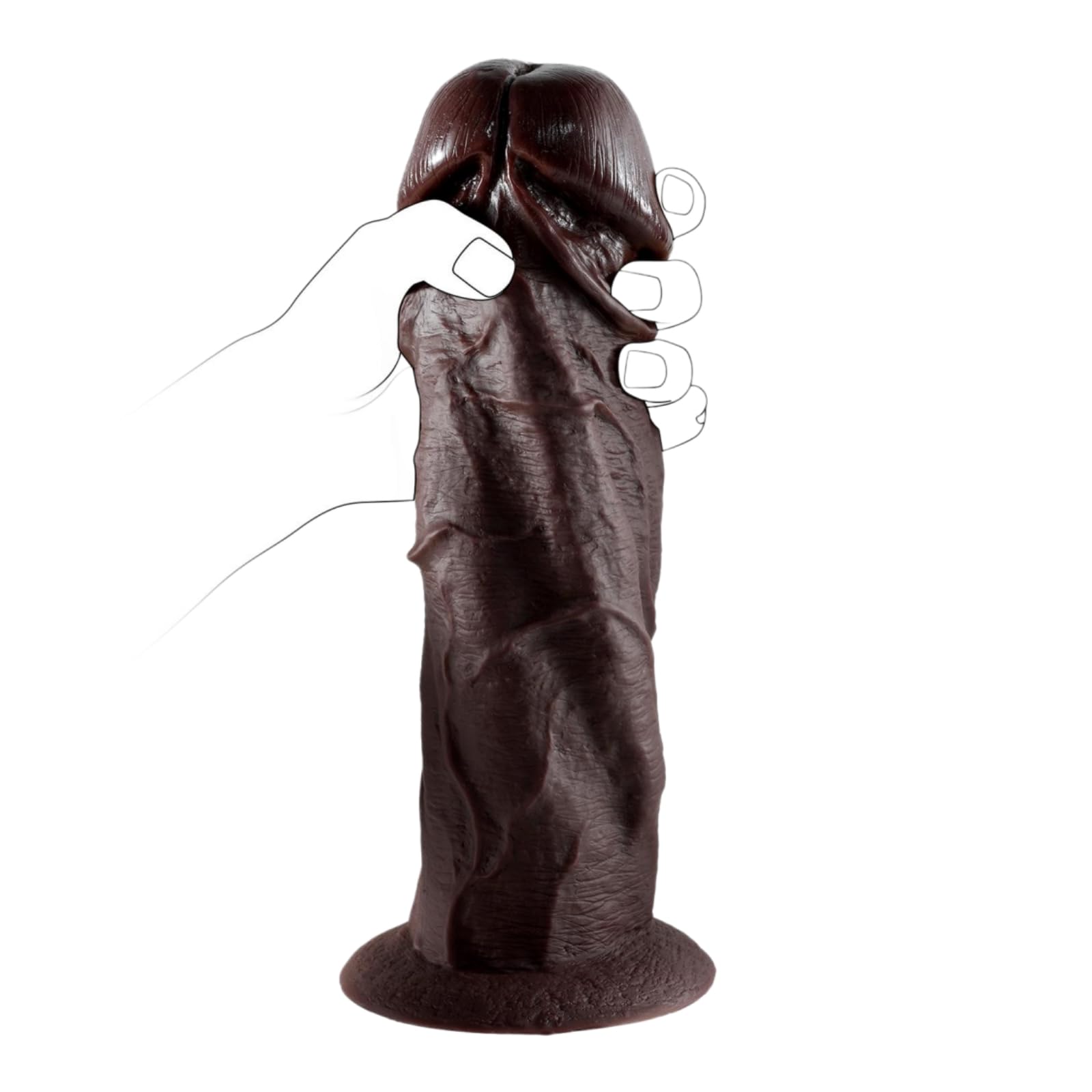 Dildo realistico, dildo in silicone da 23 cm, con forte ventosa per sesso anale con punto G, giocattoli sessuali per donne e coppie