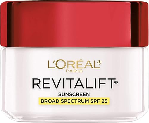 L'Oréal Paris Revitalift Anti-Wrinkle and Firming Face Moisturizer with SPF 25, Pro-Retinol and Centella Asiatica, Paraben Free, 1.7 oz (Packaging may vary)