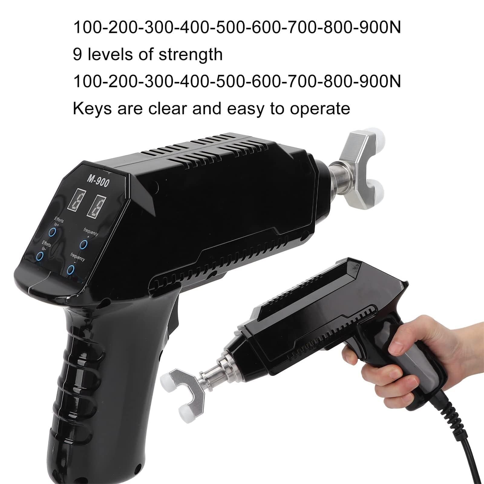 Pistola de corrección de masaje de columna vertebral, herramienta de ajuste quiropráctico eléctrico, herramienta de terapia de alivio del dolor de fuerza de 9 engranajes for alivio de articulaciones,