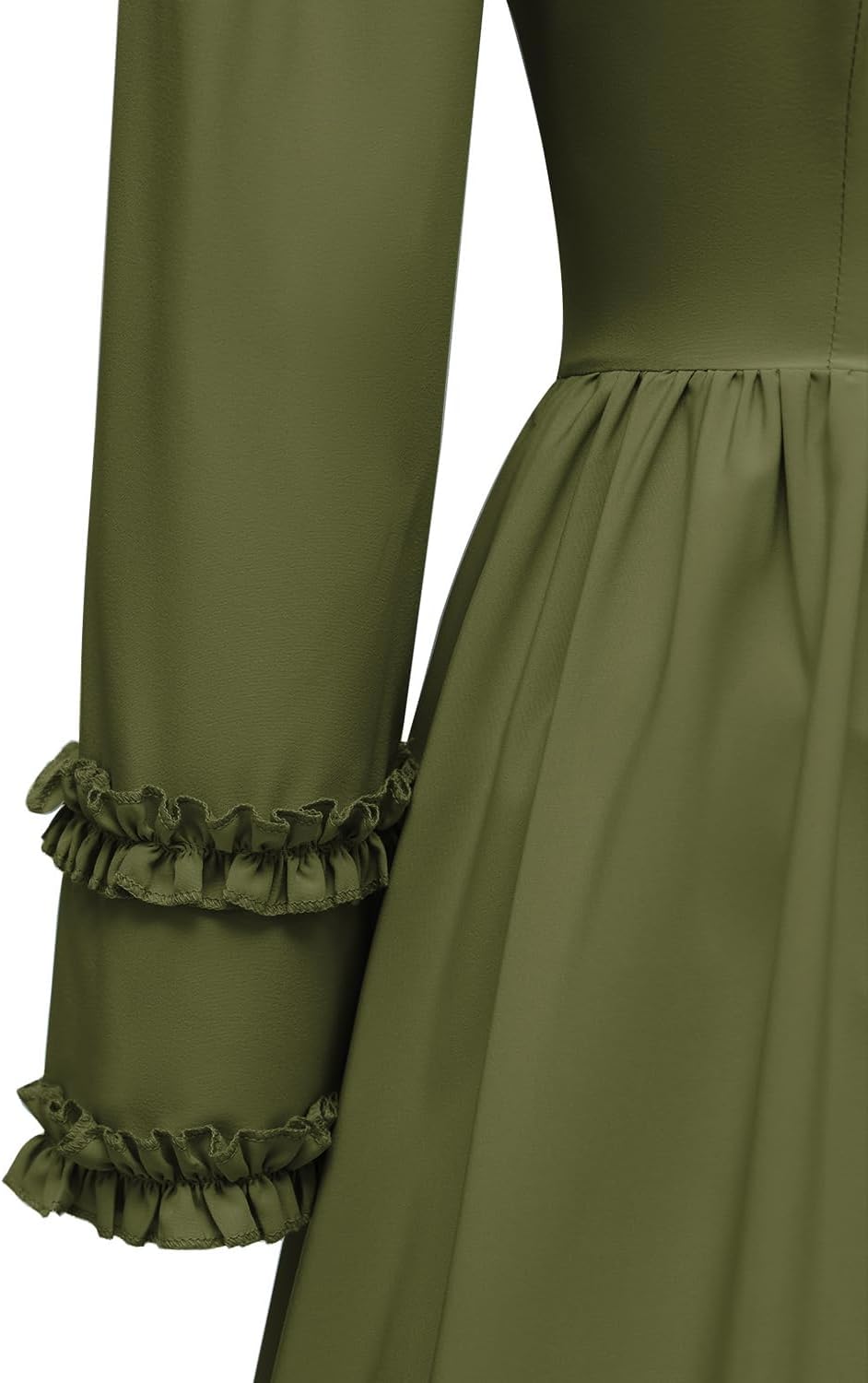 Abaowedding Colonial Dress for Women Pioneer Costume Modest Prairie Colonial Civil War Dress - Image 4