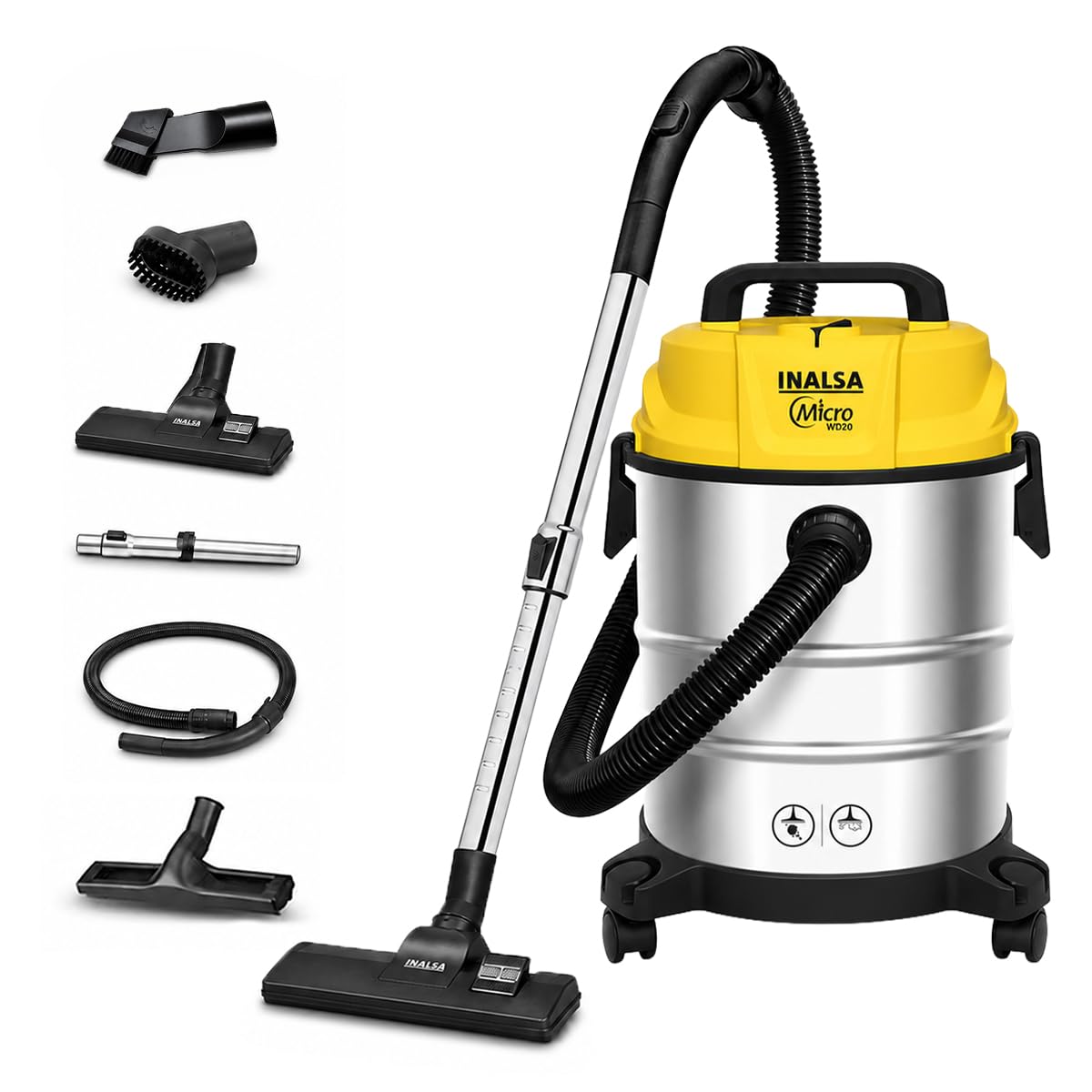 Inalsa Wet & Dry Vacuum - 20L, Powerful Cleaning -1 Inalsa Wet & Dry Vacuum - 20L, Powerful Cleaning -1