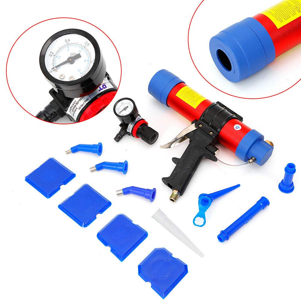 Pneumatyczny pistolet na naboje na sprężone powietrze pistolet na naboje z nabojami wyciskacz silikonowy pistolet silikonowy 310 ml 6 bar nabojów