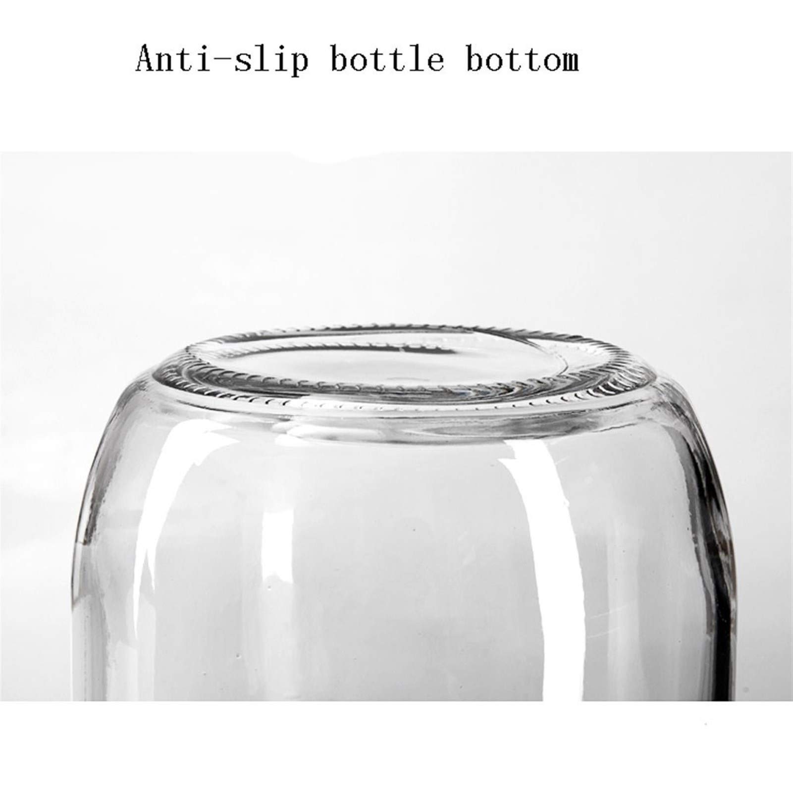 Botes para Alimentos Tarro hermético, botes de cristal de almacenamiento de contenedores y café, Cocina Especias y muchos más.Tarro de cristal con la tapa de almacenamiento, un conjunto de 3 Botes Her