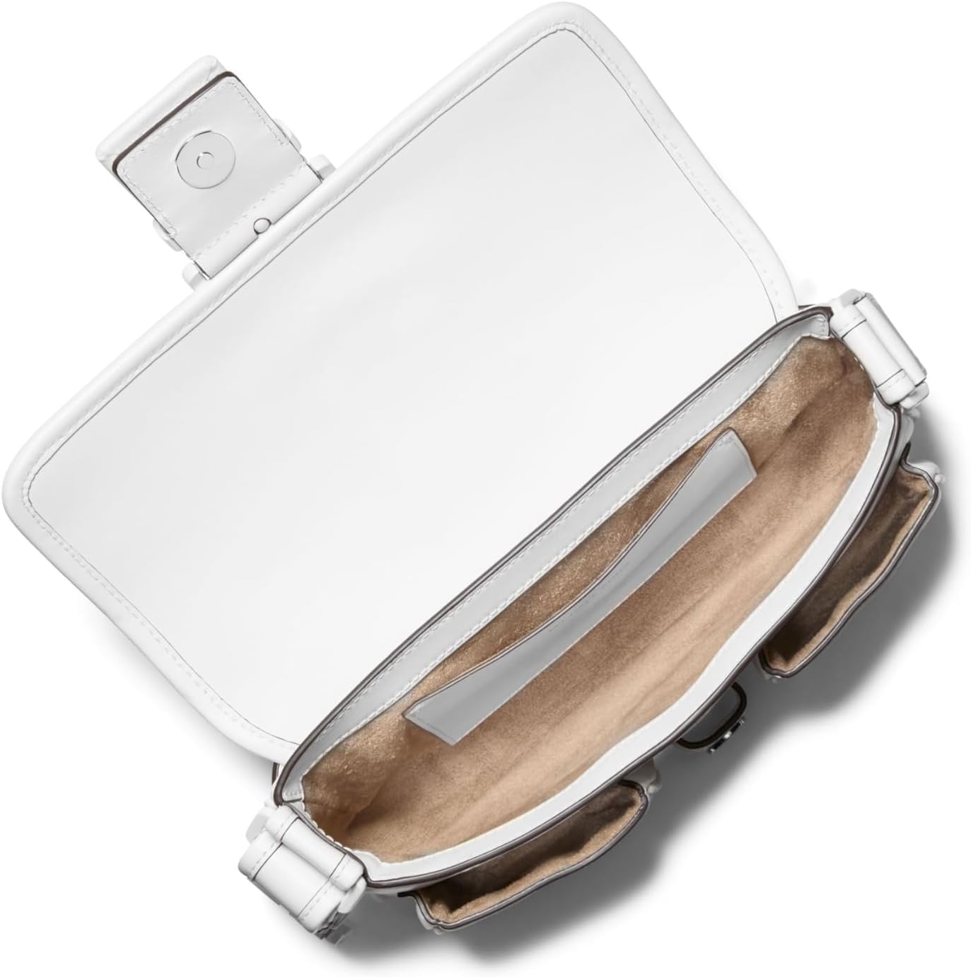 Michael Kors Colby Medium Shoulder Bag, Tonal Hardware/Optic White