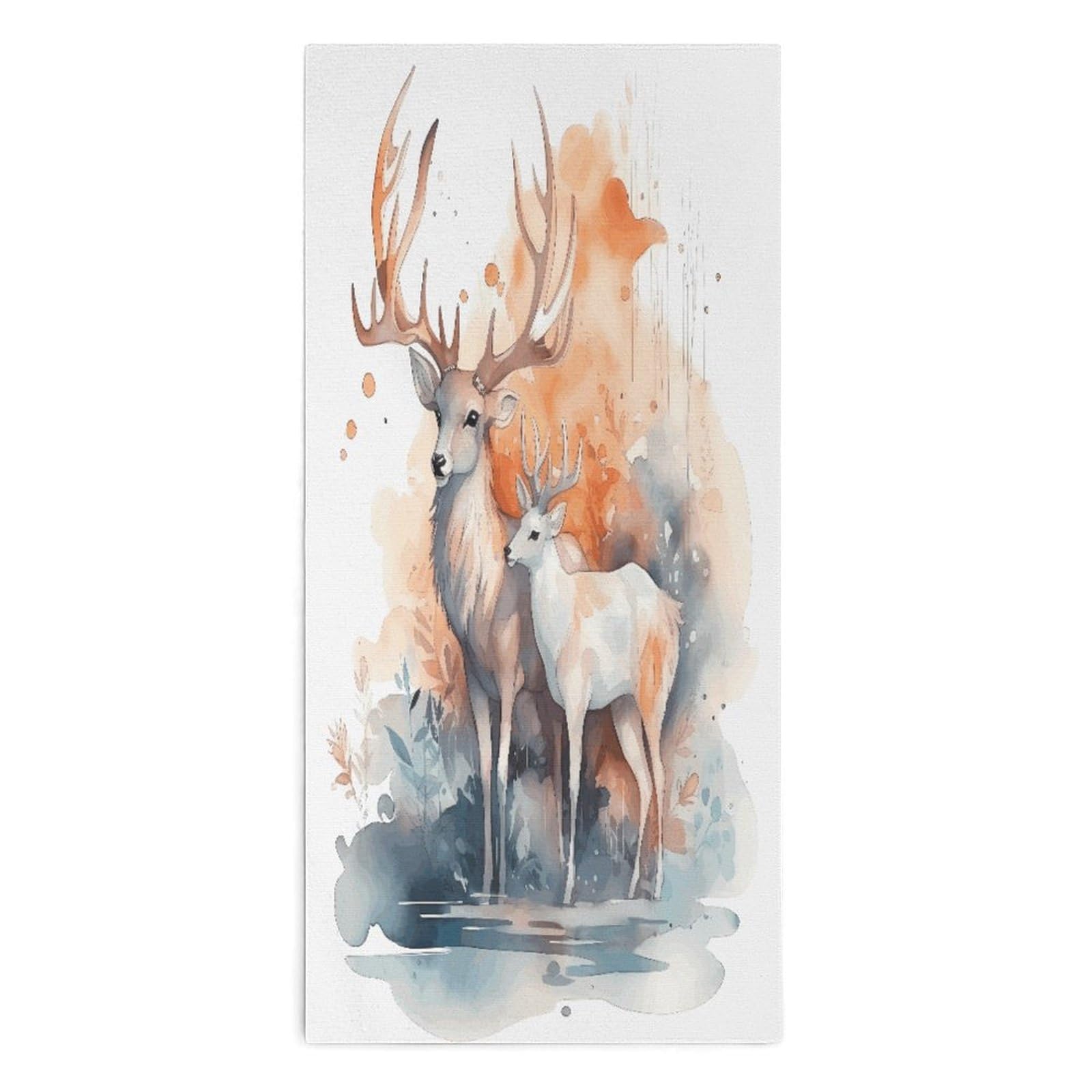 Btcowzrv Style Hand Drawn Deer Bath Towel Beach Towels Shower Towel