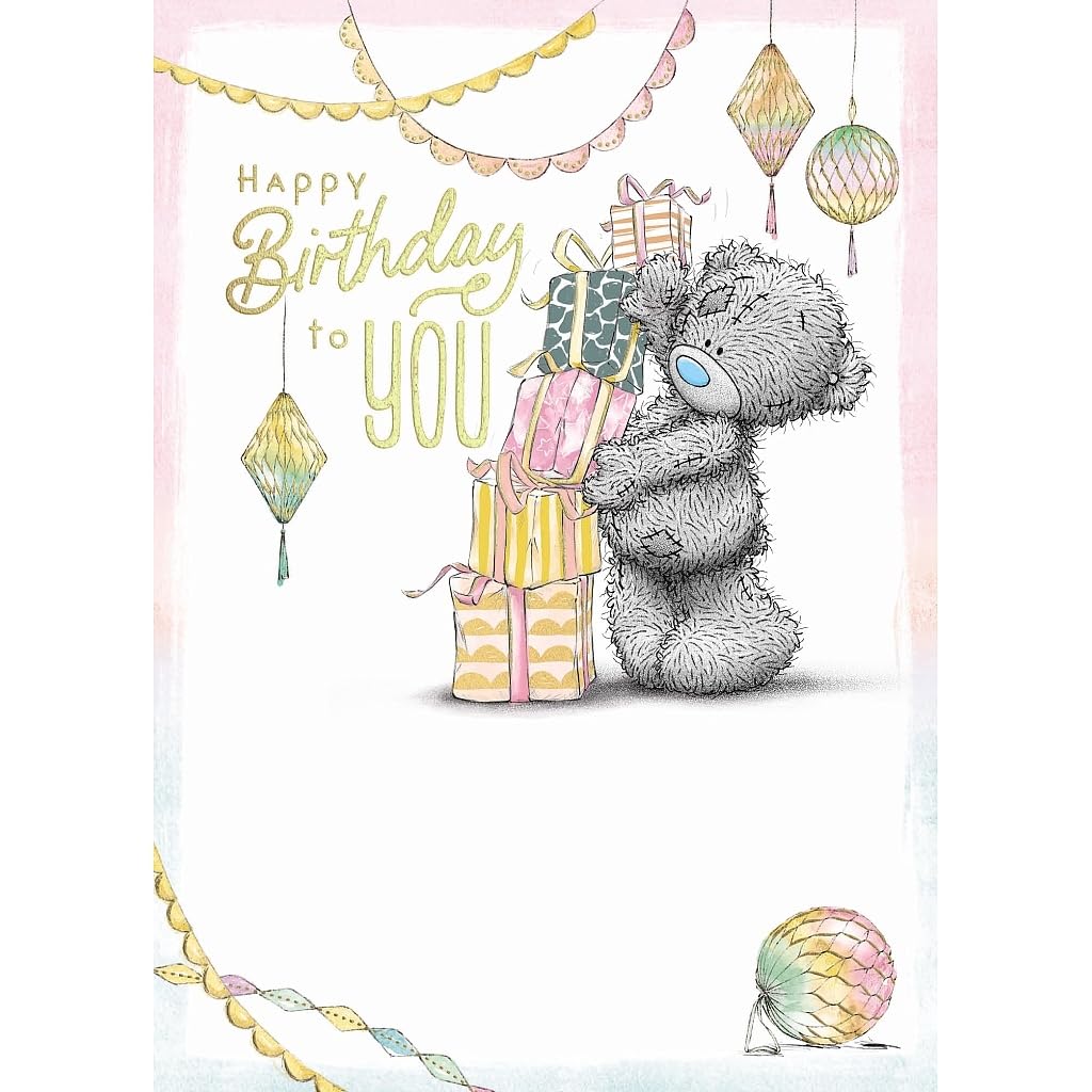Me To You Birthday Card Tatty Teddy Stacking Presents - Official Collection