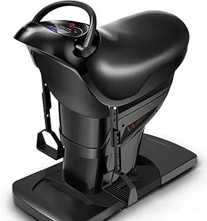 Horseback Riding Machine,Digital Core Exercise Machine, LCD Display, 20 Resistance Levels, 3 Smart Modes, Bluetooth Music, 330 lbs Capacity, Black Knight(220V)