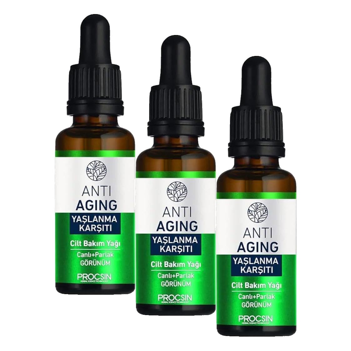 PROCSIN Yaşlanma Karşıtı Cilt Bakım Yağı 20 ML 1 Paket (1 x 1 Adet) (3 paketi)