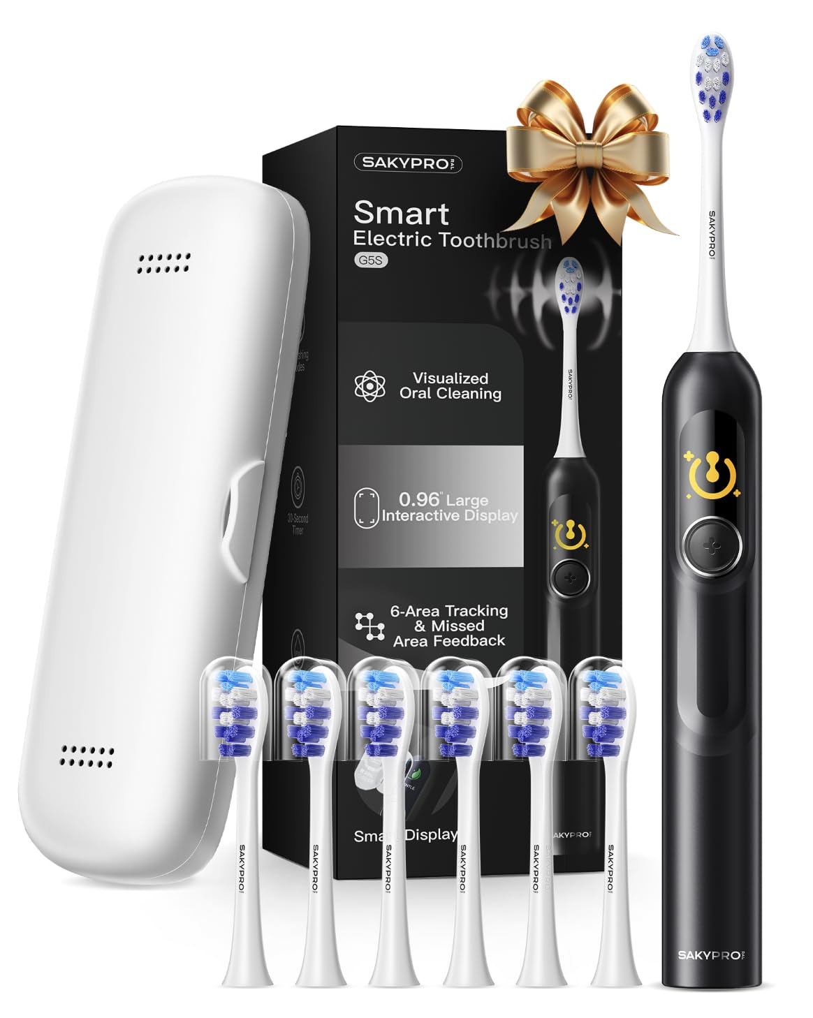 新品未使用ASHBURY SONIC BLACK TRIANGLEスペアレンズ付 Amazon.com: SAKYPRORAL AI Electric Toothbrush w/ 6 Brush Heads