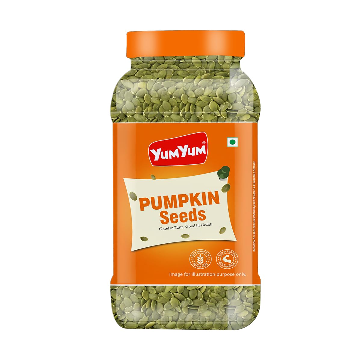 YUM YUM Roasted Pumpkin Seeds 1kg Jar For Eating - Immunity Booster and Fiber Rich Superfood | Crunchy Healthy Snack | Gluten free & high in protein | Plant Based Proteins (B094Y61SDQ) Amazon Price History, Amazon Price Tracker