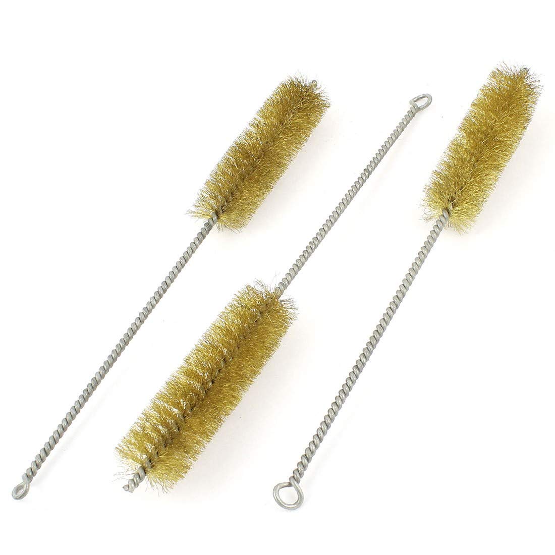 New Lon0167 3 Pcs Featured 30mm Diameter Brass reliable efficacy Wire Tube Brush Cleaning Tool 30cm Length(id:3a4 1c d3 c2a)