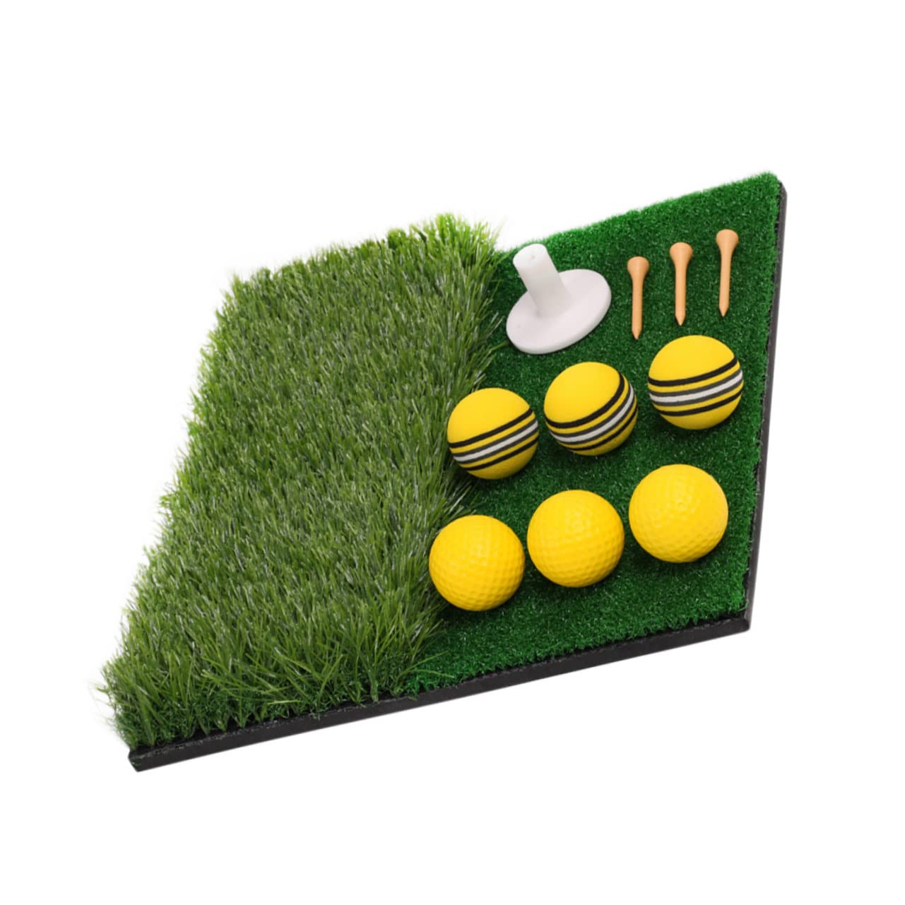 UPKOCH 1 Set Portable Golfing Hitting Mat Practice Net for Training Durable Grass Material Present for Golf Lovers and Beginners