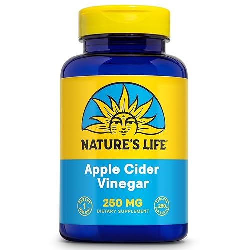 Nature's Life Vinagre de sidra de manzana 250mg con 87 mg de ácido acético (250 cápsulas vegetales)