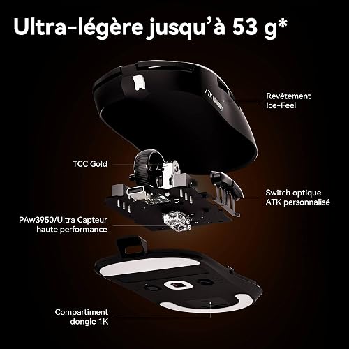 ATK Dragonfly A9 Plus Wireless Gaming Mouse - Black - 2
