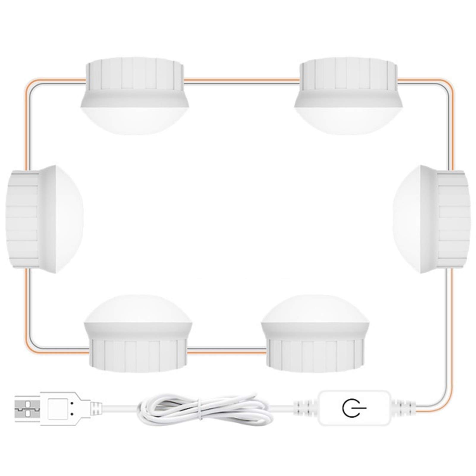 Lumière de Miroir, 14 Ampoules pour Coiffeuse Maquillage, Miroir LED
