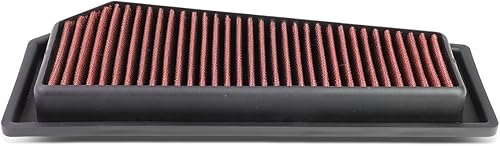 DNA Motoring AFPN-033-RD Filtro de aire de panel lavable de aire limpio, mejora el rendimiento del motor, potencia y aceleración compatible con