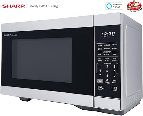 Miniatura 6 de SHARP Horno microondas para encimera compatible con Alexa Orville Redenbacher's certificado con plato giratorio extraíble de 12.4 pulgadas, 1000