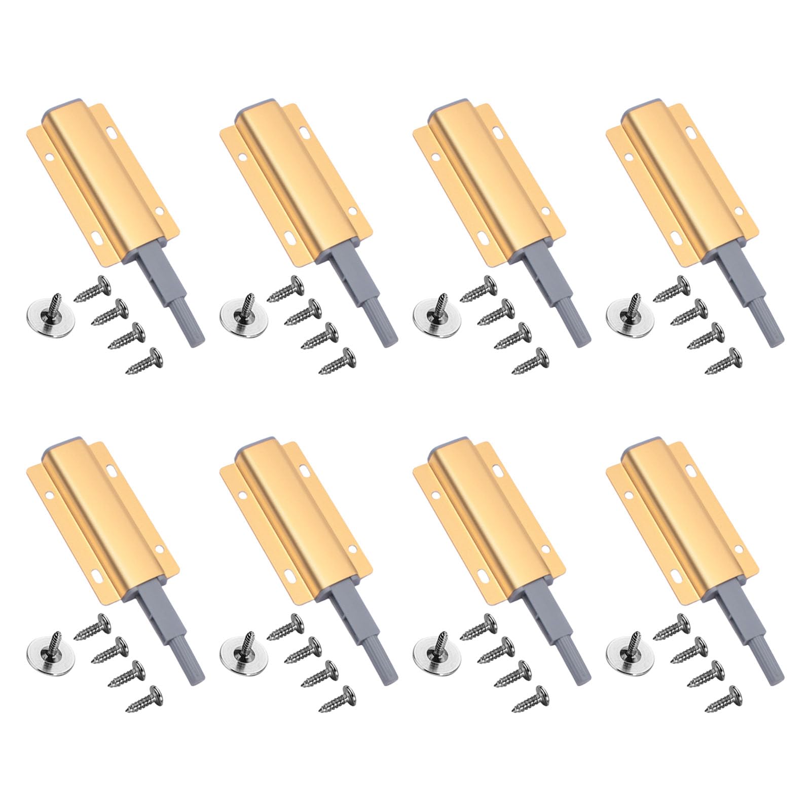 8 Pack Practical Push to Open Latches for Hide Door and Cabinets with Easy Installation Designs Casual Use Modern Furniture Hardwares