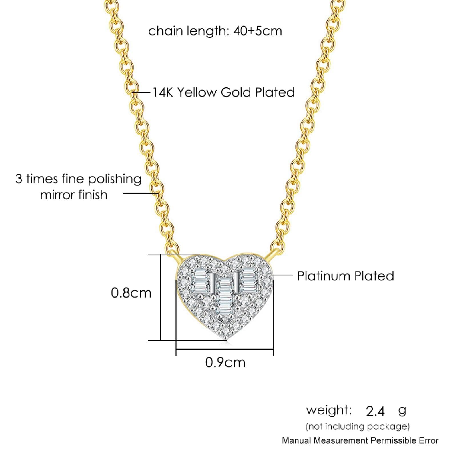 Collares con Colgante estético para Mujer, Gargantilla Femenina en Tono Dorado con corazón de Cristal Coreano, Accesorios de joyería para el Cuello