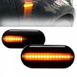 csslyzl Smoked LED Sequential Side Marker Turn Signal Light Blinker Compatible with VW Jetta MK4 Golf4 GTI R32 Passat B5 Lupo Polo Sharan Vento Fox Amarok T5 Replacement for Ford Fiesta Focus Fusion