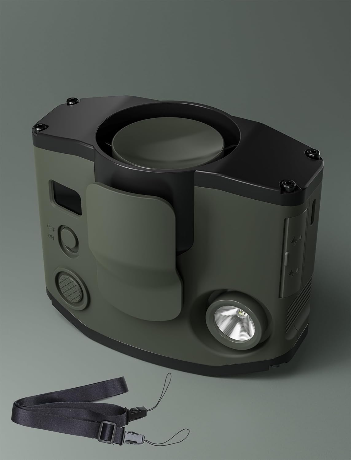 Comoistar 10000 mAh Portable Waist Clip Fan with LED Display,3-Speed Wearable Cooler, 2 Modes LED Light, 21H Runtime, Personal Necklace Fan, Hands-Free for Hot Flashes, Shirt, Jobsites & Outdoor Use