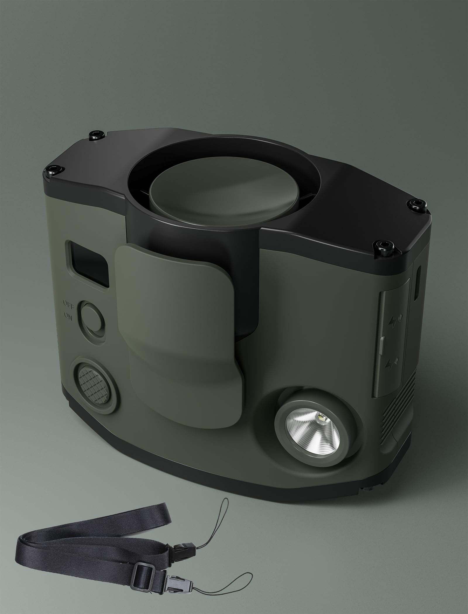 Portable Waist Clip Fan with LED Display and Light, Small Belt Fan with Dual Clips and Lanyard, Personal Wearable Cooler with 3 Speed, Max 21 Hrs,Small Necklace Fans, Shirt Fan for Hot Flashes Jobsite