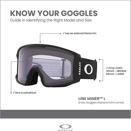 Miniatura 4 de Oakley Line Miner Large Ski Goggles REPLACEMENT LENSES OO7070 For Men For Women+ Bundle Microfiber Pouch