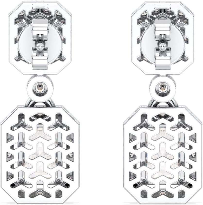 Certified 2-4.65 Carat Moissanite Dangle Earrings for Women, D Color, 925 Sterling Silver with 18K Gold Rhodium Plating Solitaire Sparkling Earring for Wedding, Anniversary, Mother’s Day Gift - Image 5