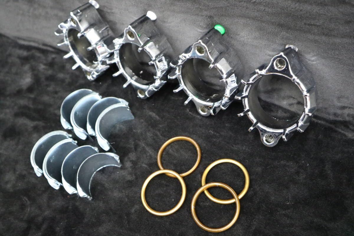 込 ＣＢＸ５５０Ｆ フランジ ワリカラ ガスケット メッキ１台分マフラー 純正対応CBX400F CBR400F NC07 NC17