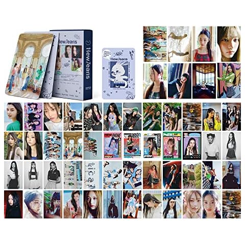 Kpop NewJeans Photo Cards 55Pcs NewJeans Lomo Cards NewJeans 1st Mini Album Cards Kpop NewJeans Merch Photocard Pack for Fans Girls Cover