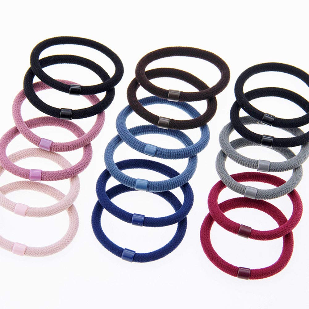 LOVEF 100 Pack Hair Ties Hair Bands For Girl and Women Elastic Bands Good for Thick Hair High Stretch Ponytail Holders Hair Rubber Bands Hair Rope for Womens Hair Accessories(10 Solid Colors)