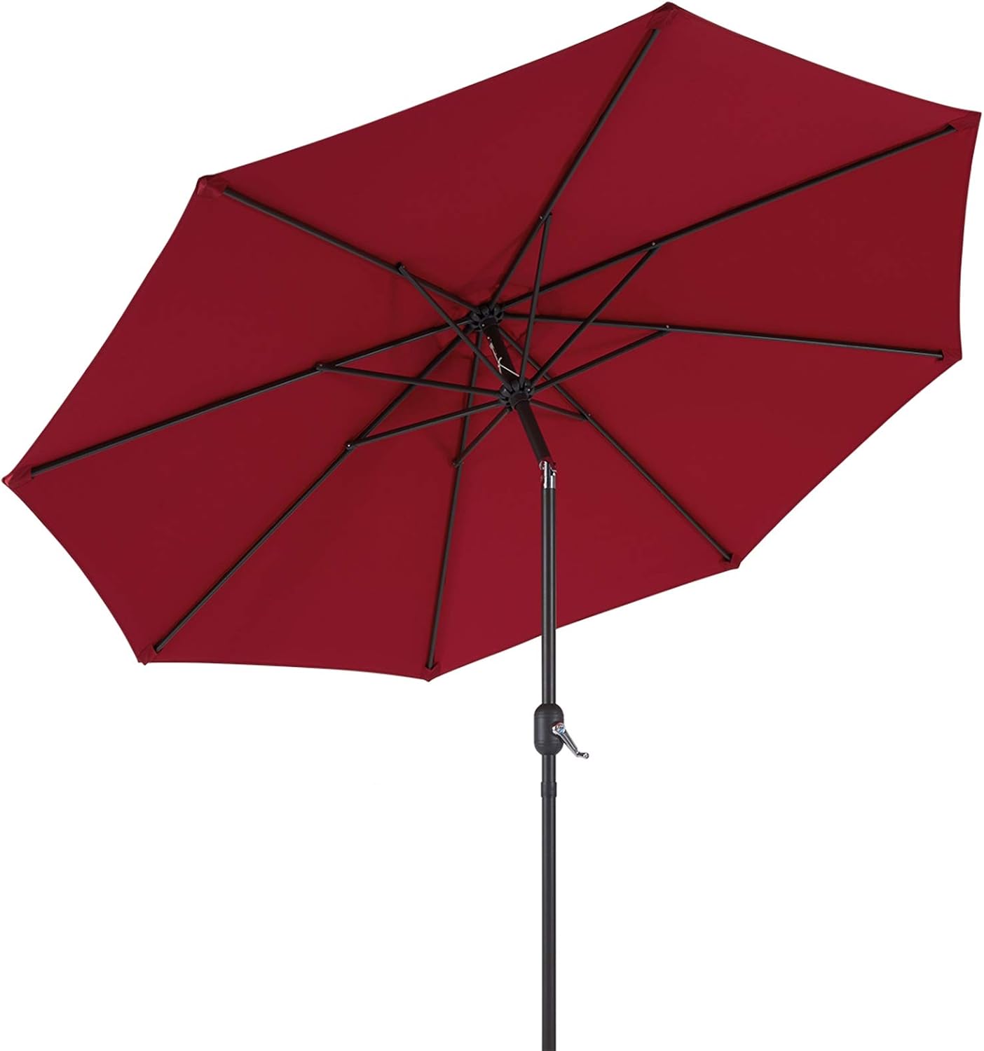 AECOJOY 9FT Patio Umbrella, Outdoor Table Umbrella w/Tilt Adjustment and 8 Ribs for