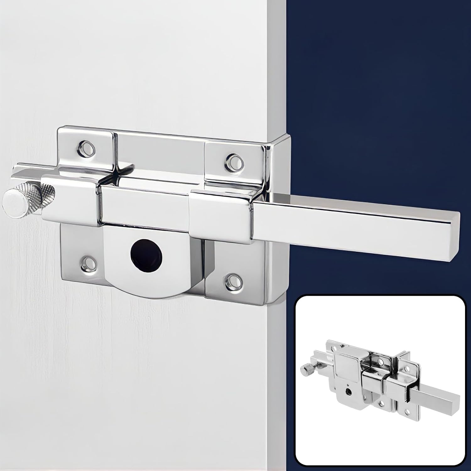 HEVSTIL Right-Hand Opening Barn Gate Lock – Heavy-Duty Outdoor Fence Door Lock with 3 Keys | Weatherproof Yard, Garden, Driveway & Farm Gate Security Lock