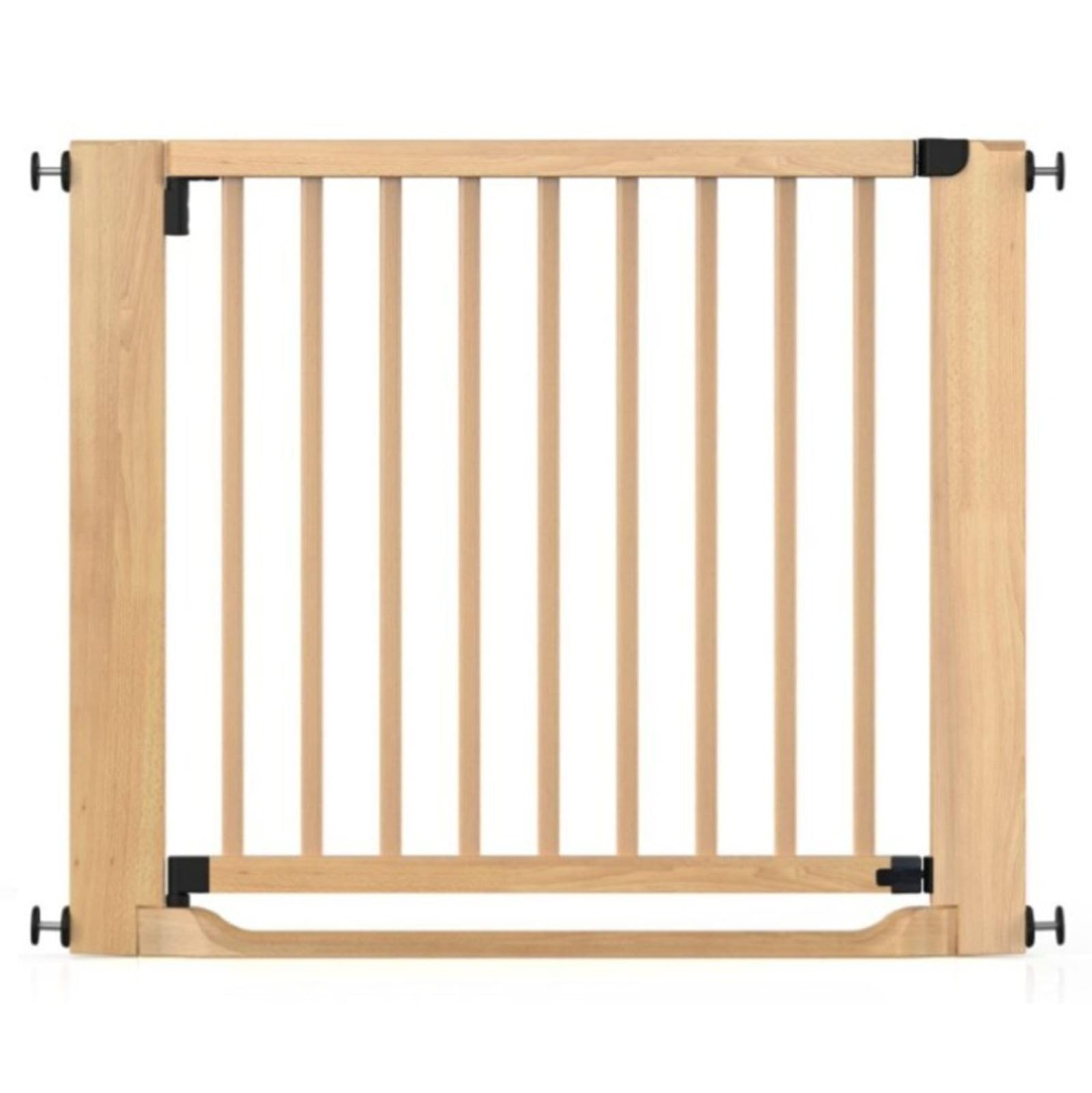 Safetots Wooden Heritage Flat Step Gate - 95cm - 103cm - Natural Wood - Cream