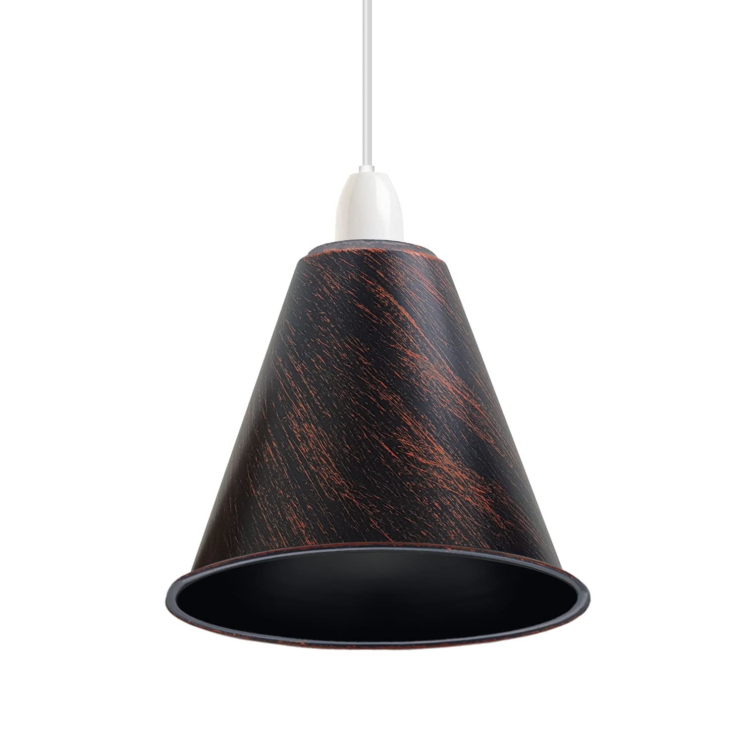 Ledsone Rustic Red Lamp Shades, 18Cm Lampshades For Ceiling Lights, Table Lamps & Floor Lamps, Replacement Light Shade Ceiling For Living Room, Bedroom, Kitchen, Hallway, Home Décor