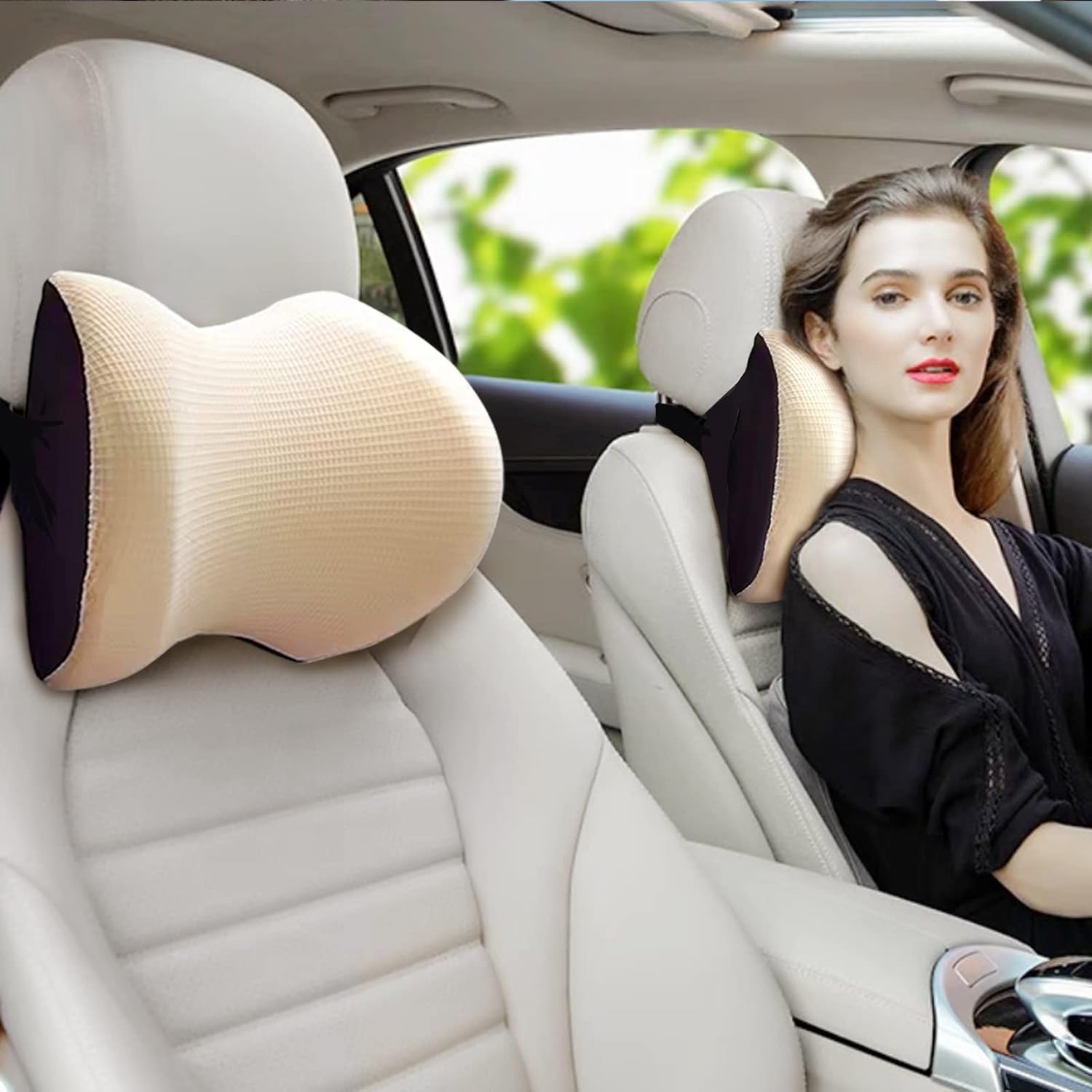 Super Comfy Car Headrest Pillow, Car Pillow for Neck Pain