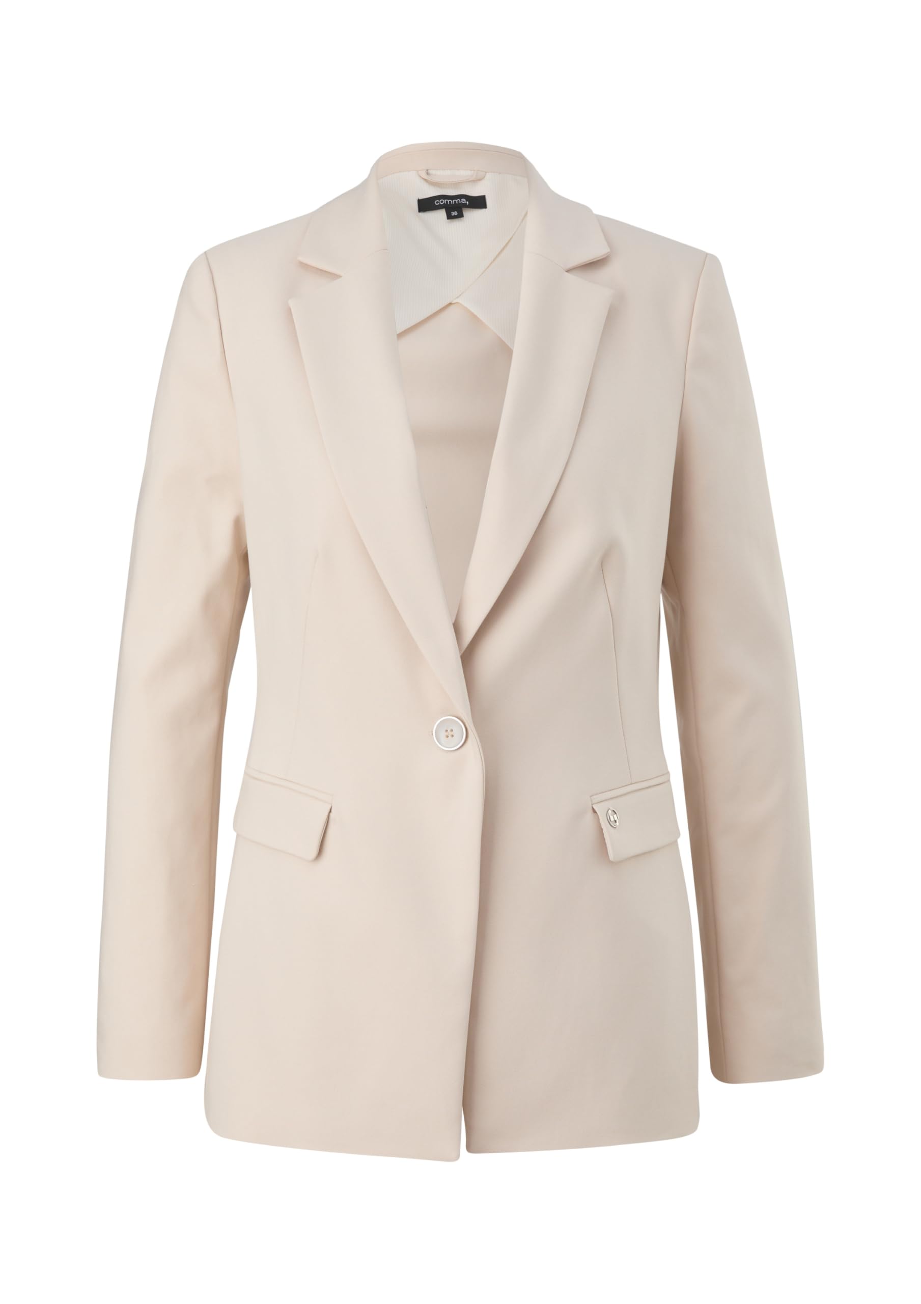 Comma Taillierter Blazer aus Baumwollmix