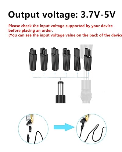 Miniatura 5 de Cargador de repuesto universal para afeitadoras eléctricas de 3,7 V a 5 V, USB para varias marcas de afeitadoras eléctricas, peluqueros eléctricos,