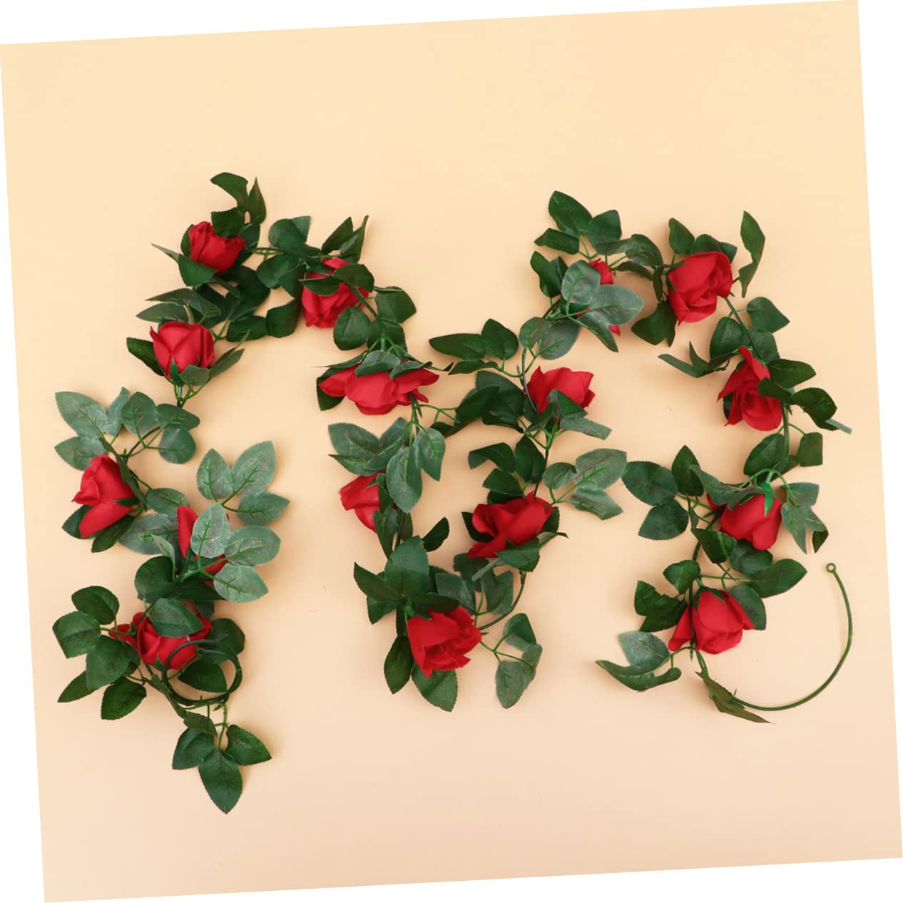 IMIKEYA 6stücke Kunstrosen Ranken Dekorative Kunstblumen Für Hochzeiten Partys Und Zuhause Rote Imitation Rosenranken Für Und Türdekoration Indoor Und Outdoor Einsatz